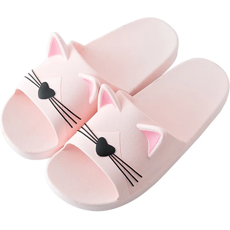 

slippers women Fashion Cute cat Women shoes woman Fashion Beach Slides Flat Heels Flip Flops House Slides Shoes Non-slip Slides