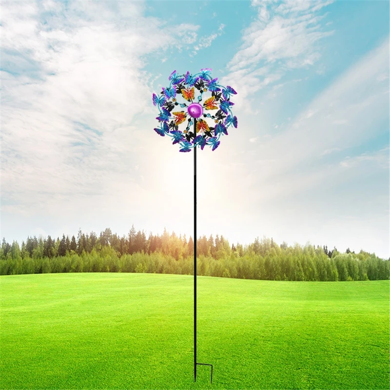 

Rotating Butterfly Windmill Garden Insert Decor Yard Winnower Ornament Outdoor