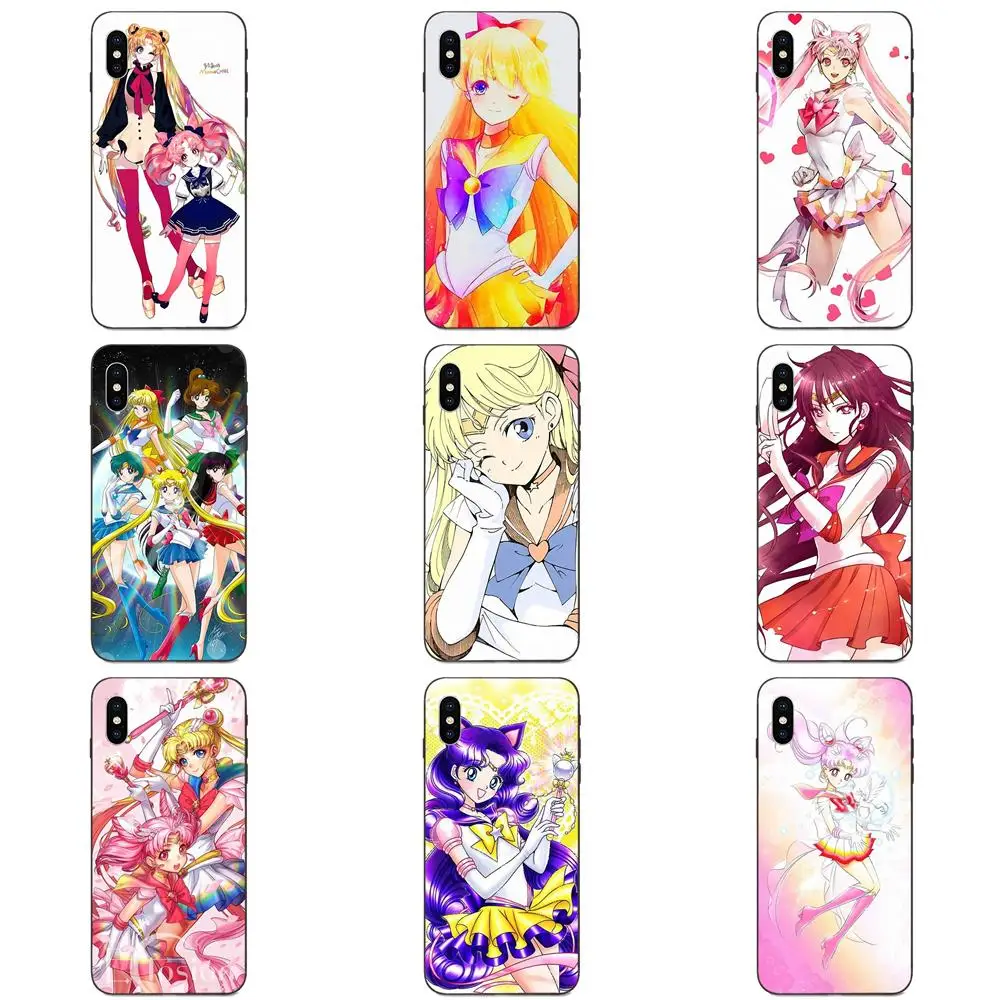 Аниме Сейлор Мун для Galaxy A10S A20S A2 Core A30S A40S A50S A70S A90 5G M10 M30S M40 Примечание 10 Plus Мягкий