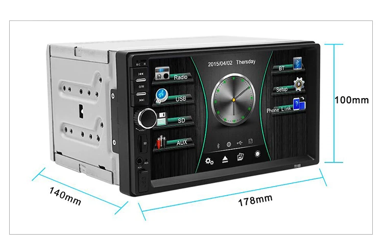 Carsanbo 7 дюймов 2 Din Bluetooth FM USB TF Auxin автомобильное радио MP4/MP5 видео плеер автомобиля стерео Зеркало Ссылка с камерой заднего вида автомобиля