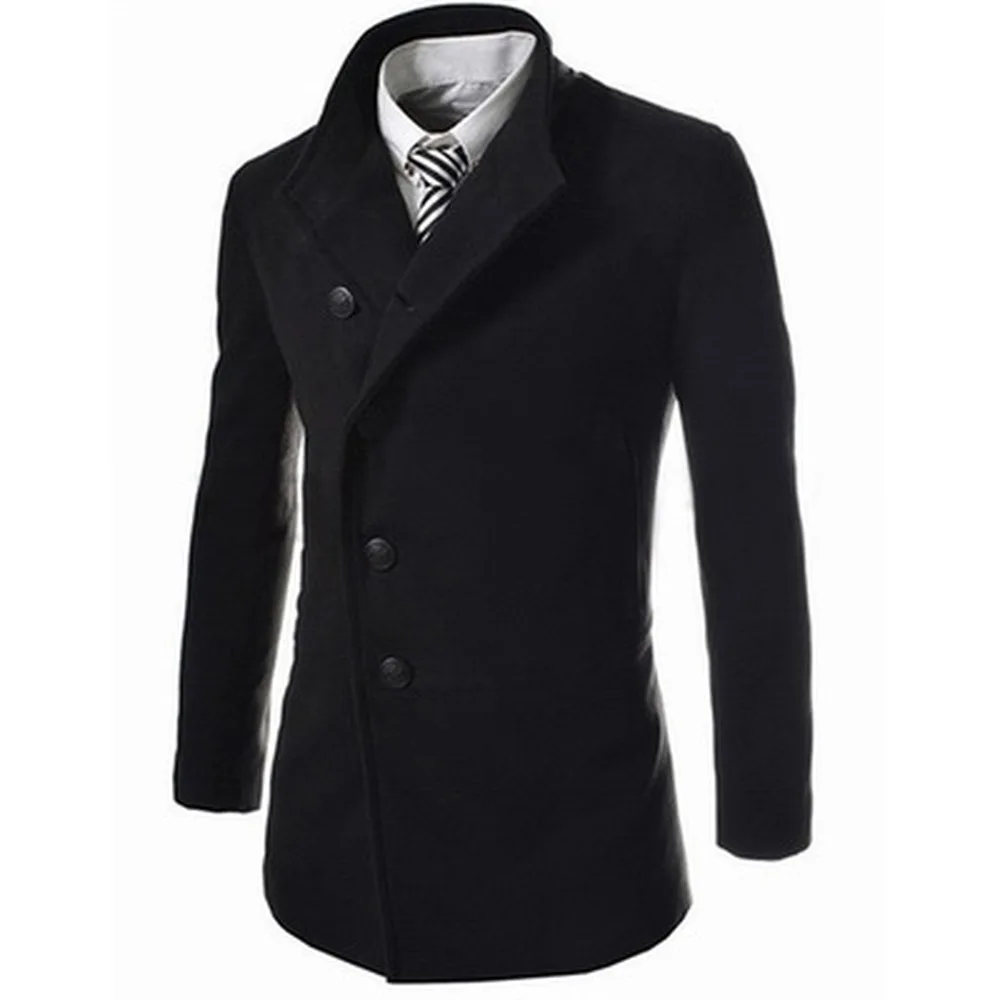 ZOGAA модные пледы и Твити мужские куртки средней длины зимнее пальто Верхняя