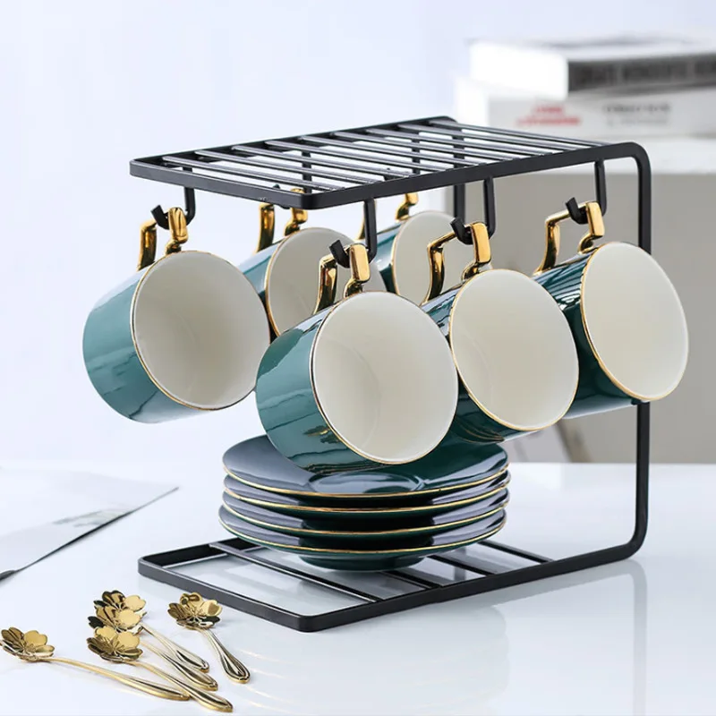 

Creative drain cup holder kitchen tableware glass holder hanging rack coffee mug upside down storage rack