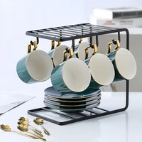 creative drain cup holder kitchen tableware glass holder hanging rack coffee mug upside down storage rack