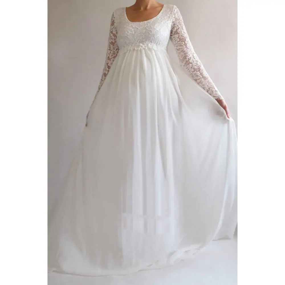 Vestido de Noiva шифоновое свадебное платье с высокой талией для беременных