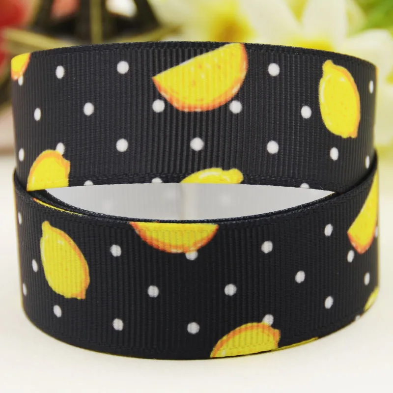 

22 мм 25 мм, 38 мм, 75 мм фруктов С рисунком печатная корсажная лента вечерние свадебные украшения 10 ярдов X-04209