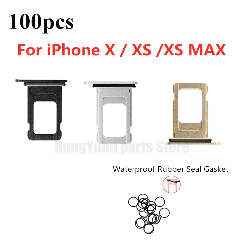 100pcs/Lot SIM Card Holder Tray Slot for iPhone X XR XS MAX Replacement Part SIM Card Card Holder Adapter Socket Apple