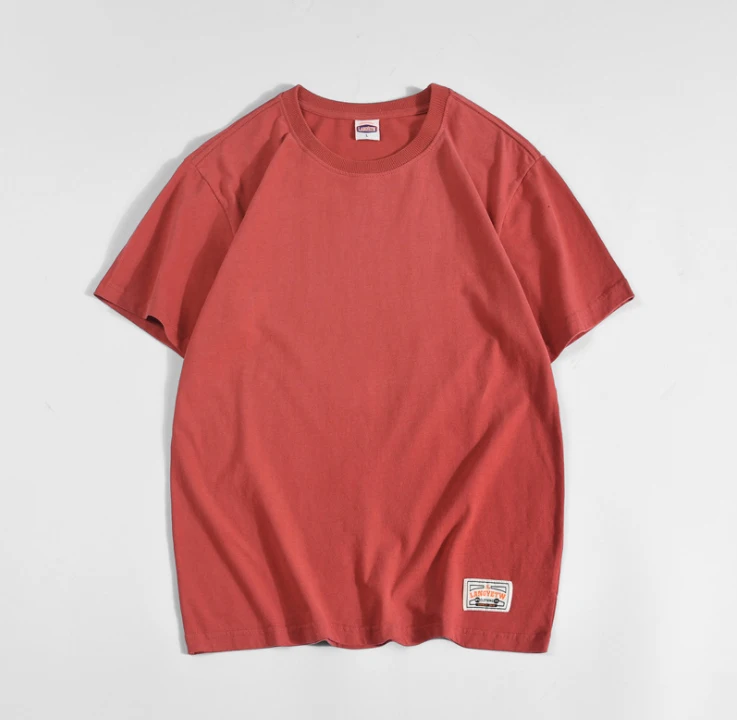 

summer a set Solid color cotton sports short sleeve round neck advertising custom logo cultural shirt sportswear CHE125