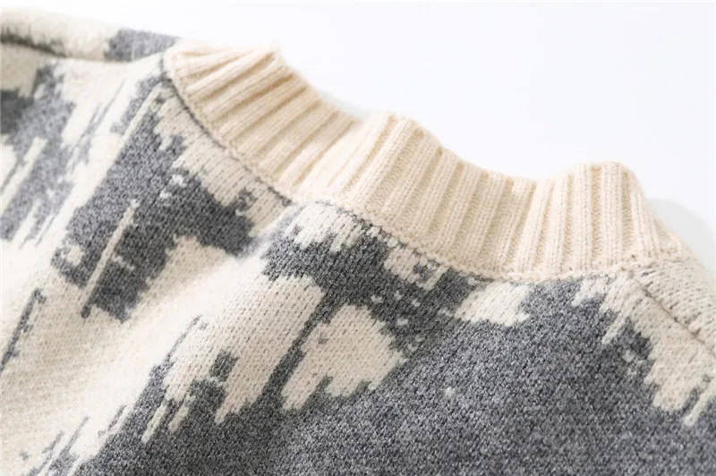 Hip Hop Letter Embroidery Knitted Oversized Sweater Men New Casual O-neck Long Sleeve Pullover Streetwear Unisex Loose Sweaters