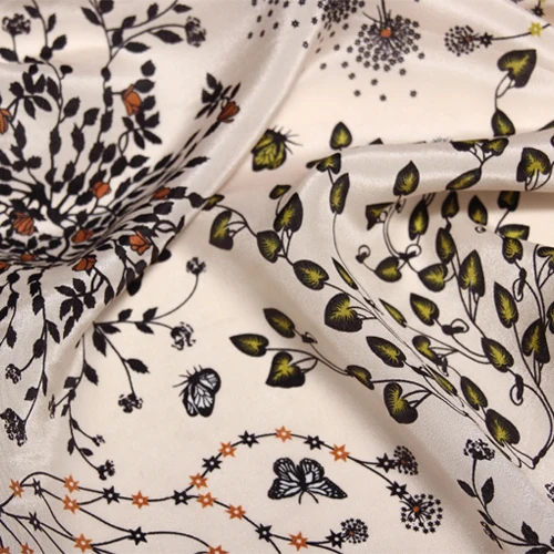 

110cm wide silk fabric for dress14mm breathable crepe de chine silk fabric drape dress fabric wholesale silk cloth