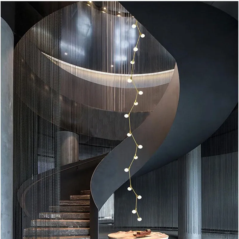 Креативная лоза люстра для виллы лестницы Потолочная подвесная освещение отеля