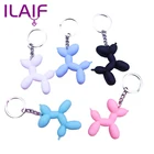 Новинка, модный трехмерный брелок для ключей с милой куклой в виде воздушного шара, собаки, необычный брелок с подвеской в виде сумки, Забавный брелок