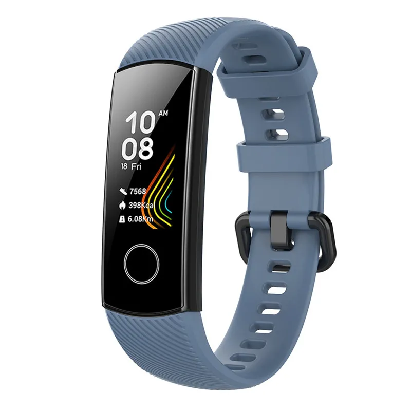 Light blue strap Силиконовый ремешок для huawei honor band 5, умный Браслет, ремешок на запястье для honor band 4, резиновый браслет, умные Сменные аксессуары - Цвет: Light blue strap