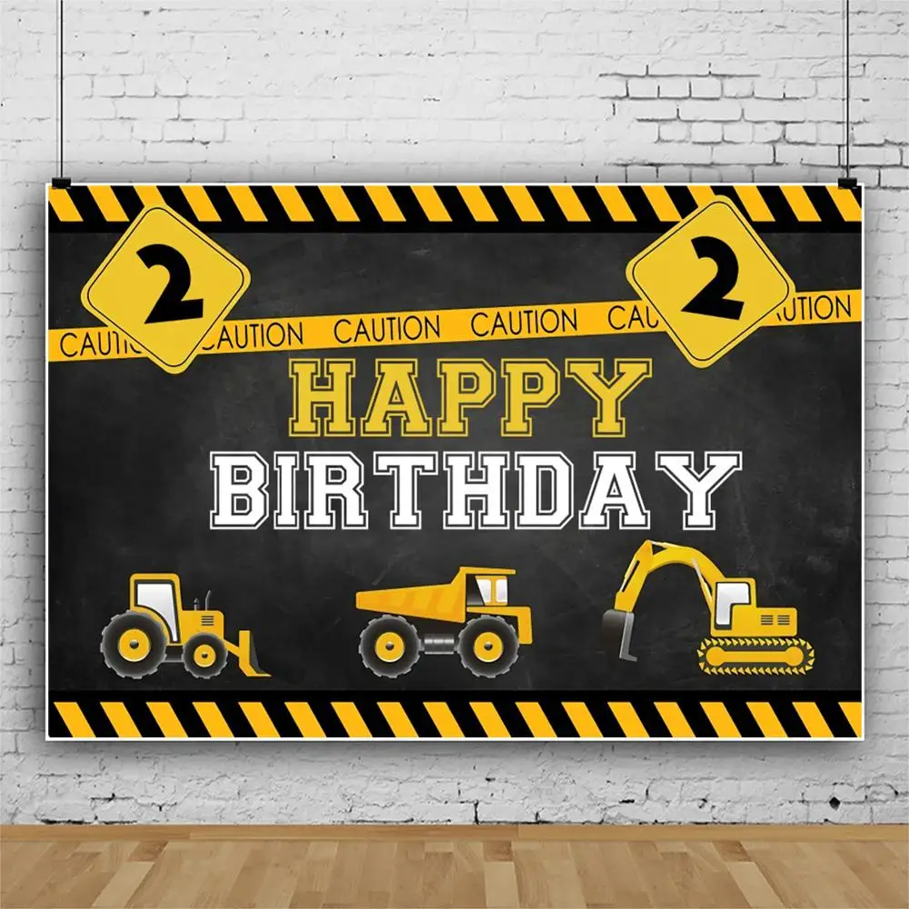 

Under Construction Newborn Baby Shower Boy Birthday Party Backdrop Photography Background For Photo Studio Vinyl Photophone Prop