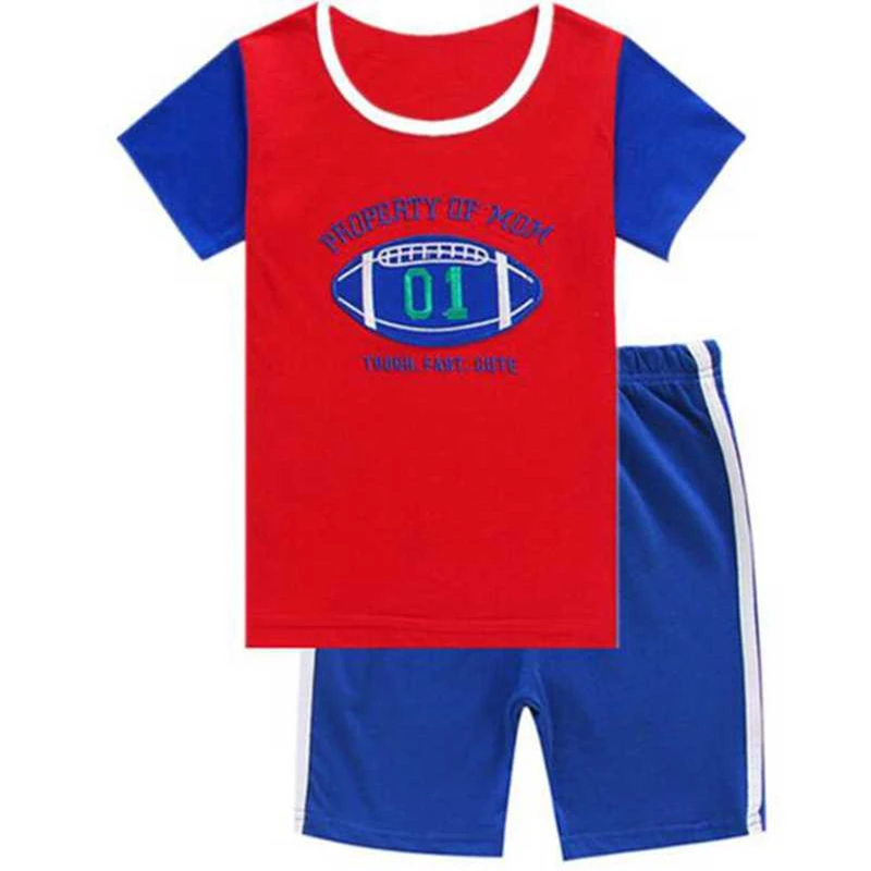 Новейшие пижамы для мальчиков Детская летняя одежда детское нижнее белье