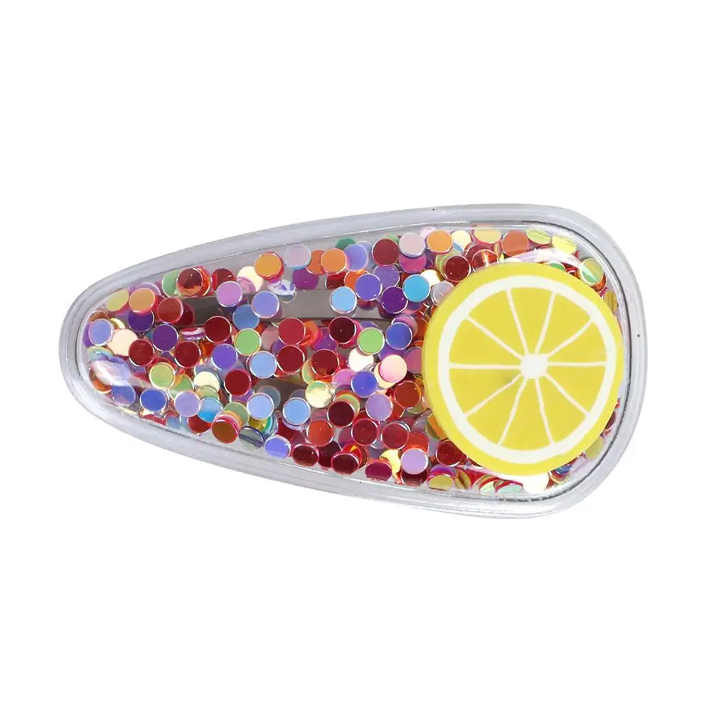 Милый зажим для волос защелкивающаяся заколка зыбучий песок прозрачные сладкие