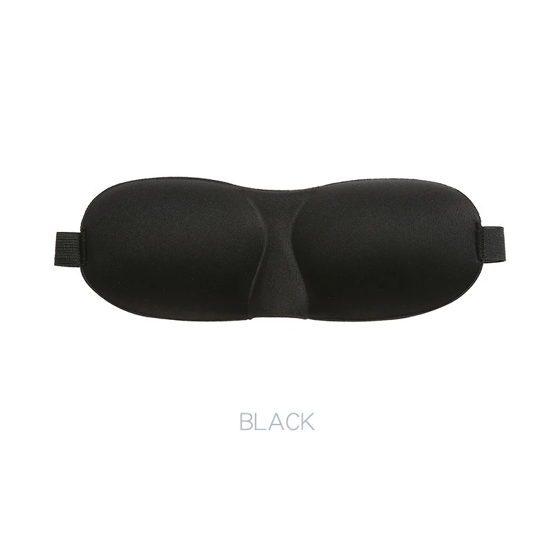 Black Новая Обновленная 3D маска для сна, маска для сна, хорошее затенение, стерео покрытие для глаз, повязка для глаз, повязка на глаза, повязка на глаза - Цвет: Black
