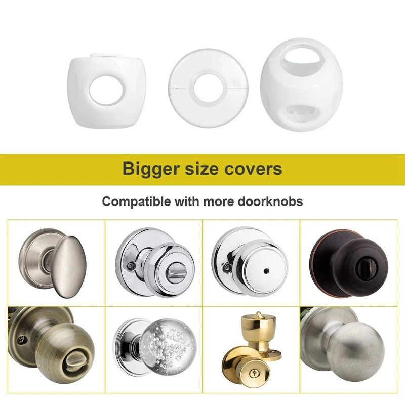 

AA99 -Door Knob Safety Cover for Kids, Child Proof Door Knob Covers, Baby Safety Doorknob Handle Cover Lockable Design(5 Pack)