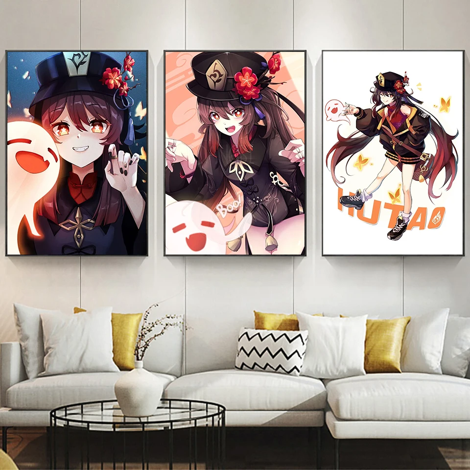 

Electronic Games Genshin Impact Anime Girl Poster And Prints On Canvas Wall Art Picture For Living Room Cuadros Home Decor Gift