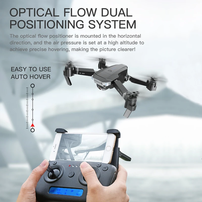 SG901 Профессиональный Дрон с двойной камерой 1080P 4K HD WiFi FPV широкоугольный