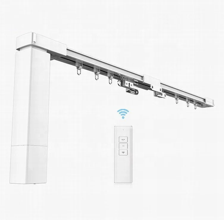 

smart home curtain track with track curtains wireless controlled by remote control or app electric smart curtain motor