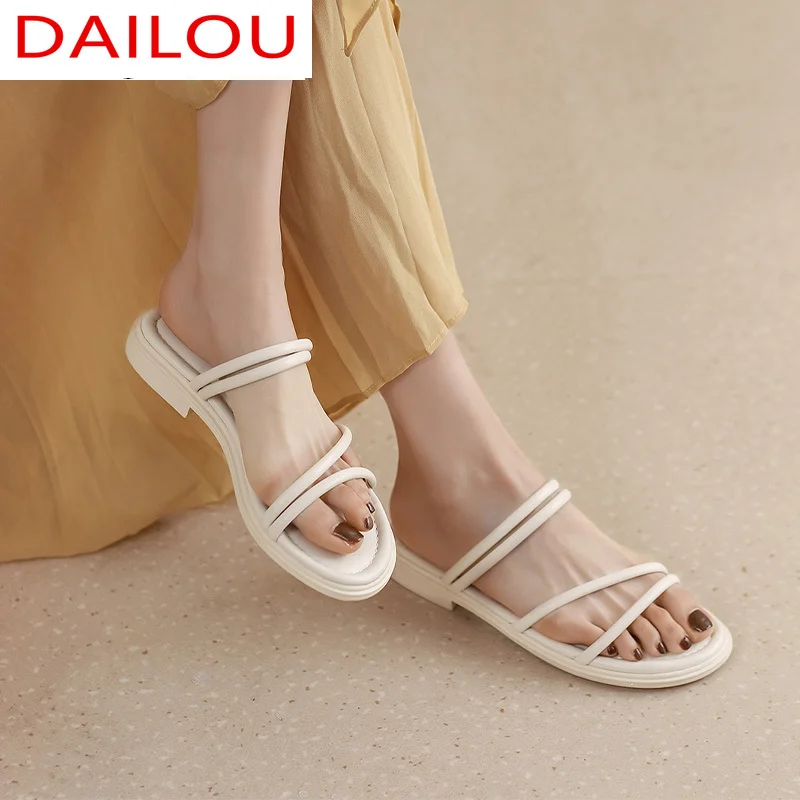 

Сандалии женские с открытым носком, Пляжная удобная обувь, плоская подошва, повседневные для прогулок, лето 2021