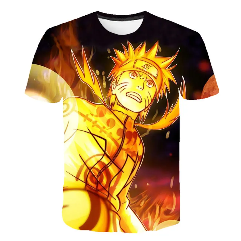 Детская футболка с аниме Наруто Повседневная Uzumaki/Sasuke для мальчиков и девочек