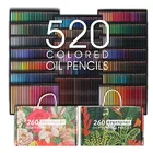 Новинка 2022, профессиональные масляные цветные карандаши 260520 цветов, Набор цветных карандашей для рисования, Цветные Разноцветные карандаши для школы