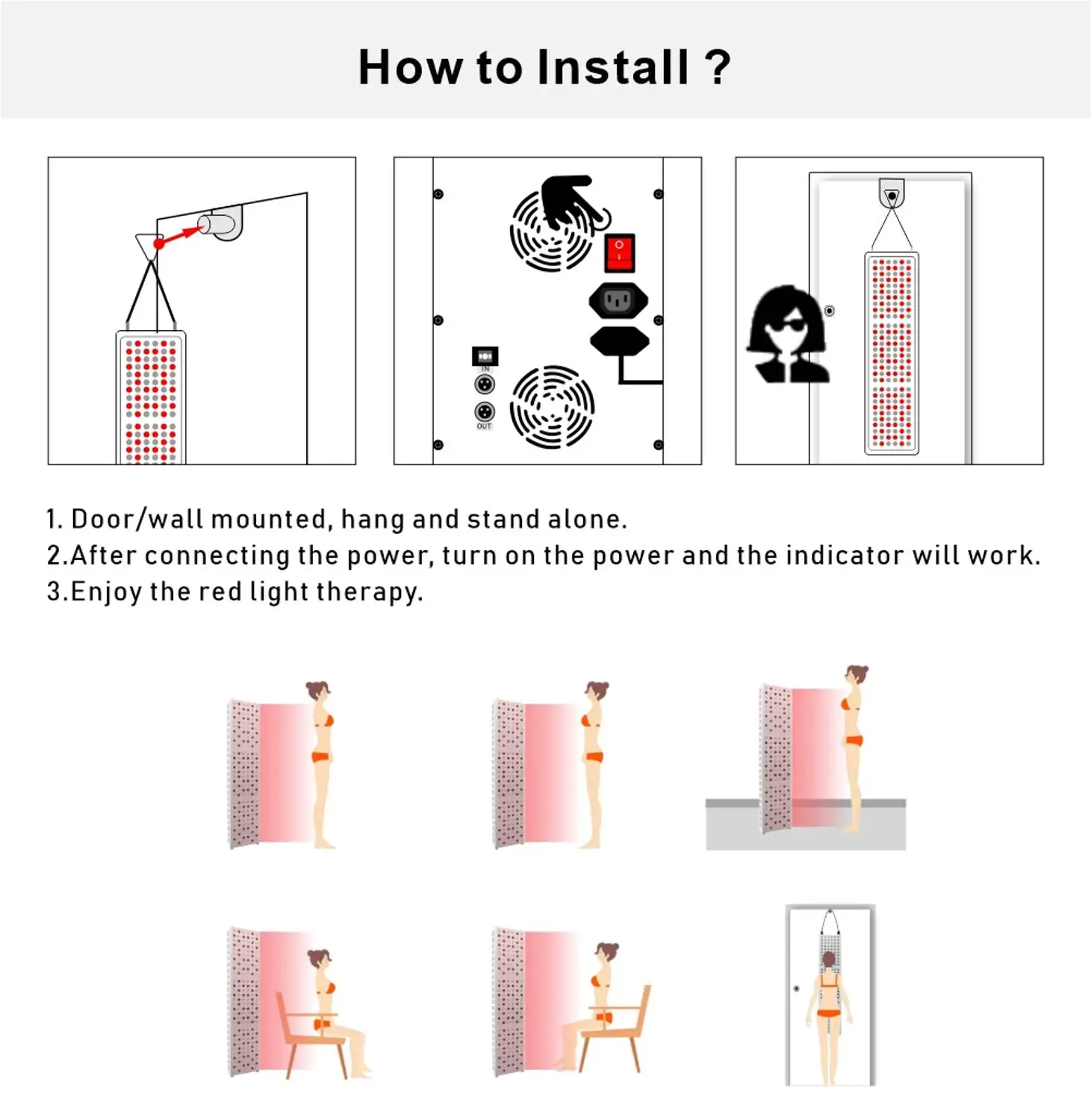

IDEA red light therapy Body Device Electric Pulse Massager Muscle Stimulator Pain Relief Physiotherapy 850nm 660nm
