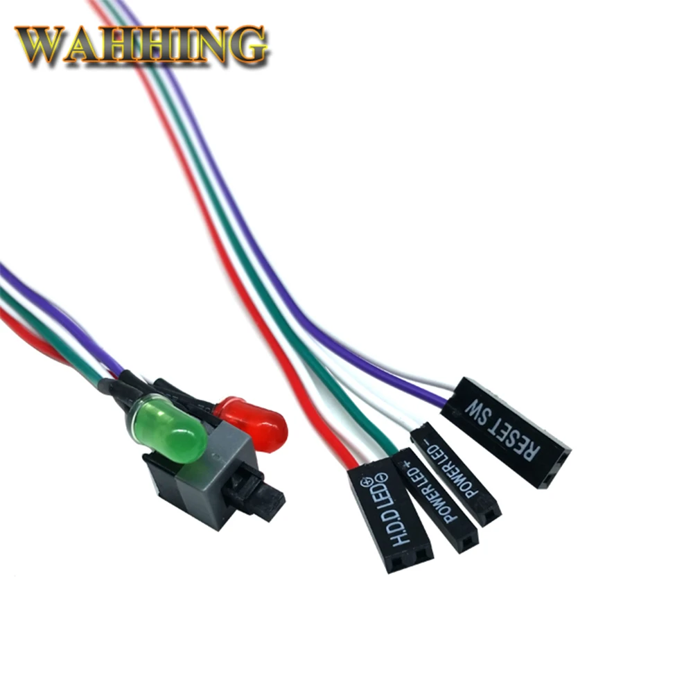 1 шт. настольный компьютер PC чехол Мощность кабель SW переключатель перезапуска