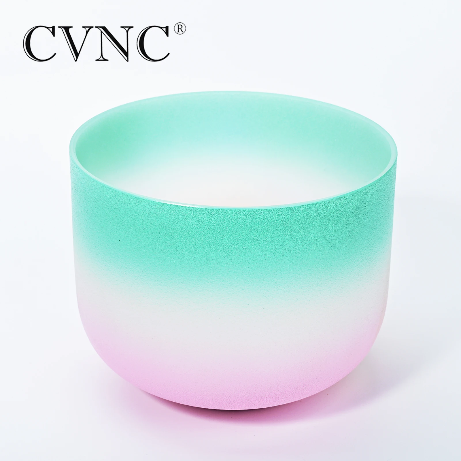 CVNC 8 Inch Candy Frosted Quartz Crystal Singing Bowl 432Hz/440Hz F Note Heart Chakra for Sound Healing Meditation with 1pc Bag |