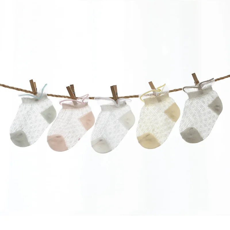 5 пар/лот летние дышащие сетчатые носки для малышей хлопковые девочек