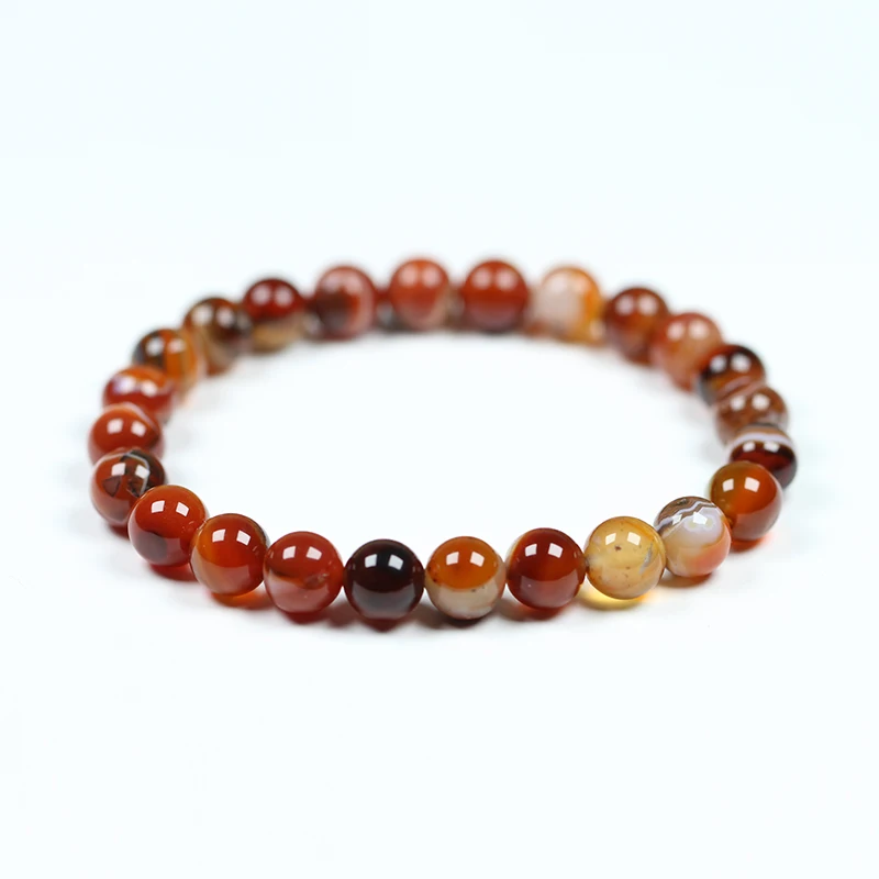 Новая мода 8 мм браслет из натурального камня Мужской 5 видов цветов красивый