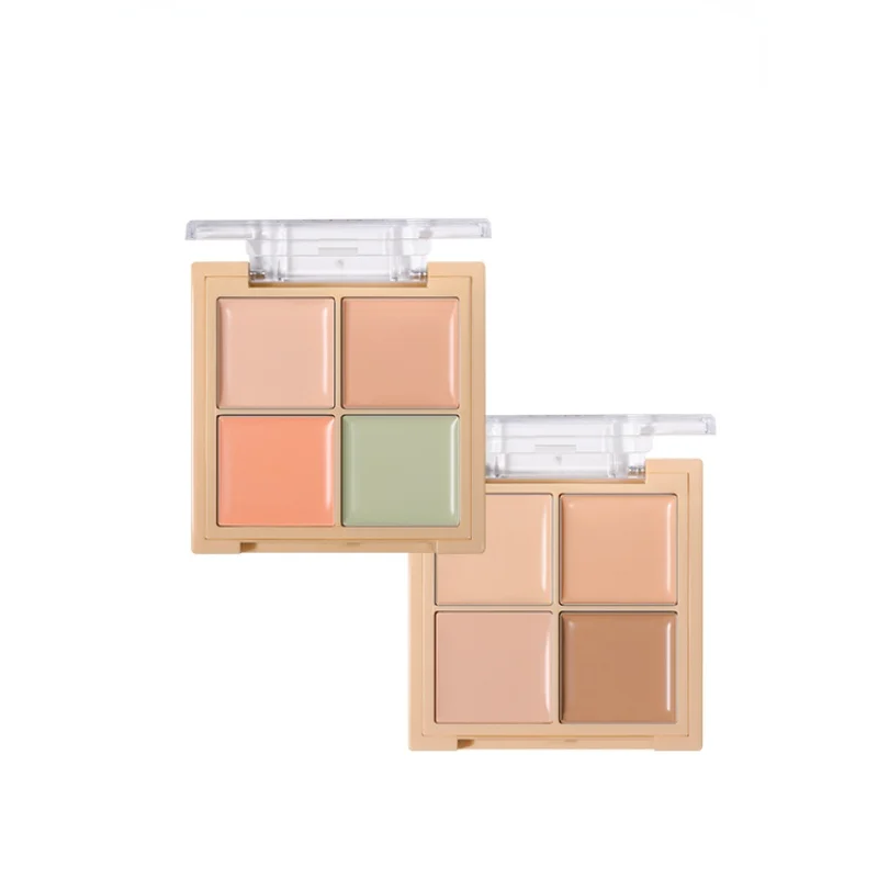 

Brand new four-color facial makeup concealer moisturizing oil control nourishing full concealer lasting light and smooth brush