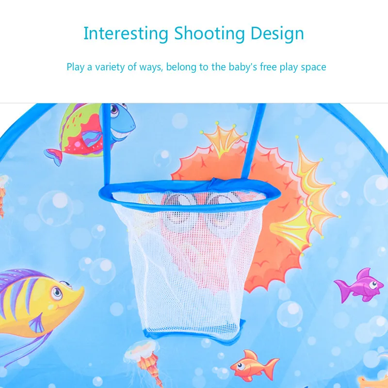 Складной бассейн с мультяшными рисунками для закрытых шаров океана забор