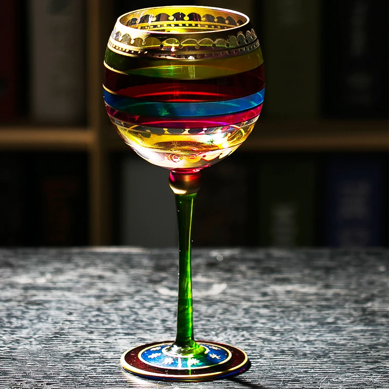 

Creative Hand Painted Wine Glass Goblet Personality Champagne Cocktail Cup Bar Hotel Party Drinkware Wedding Home Decoration