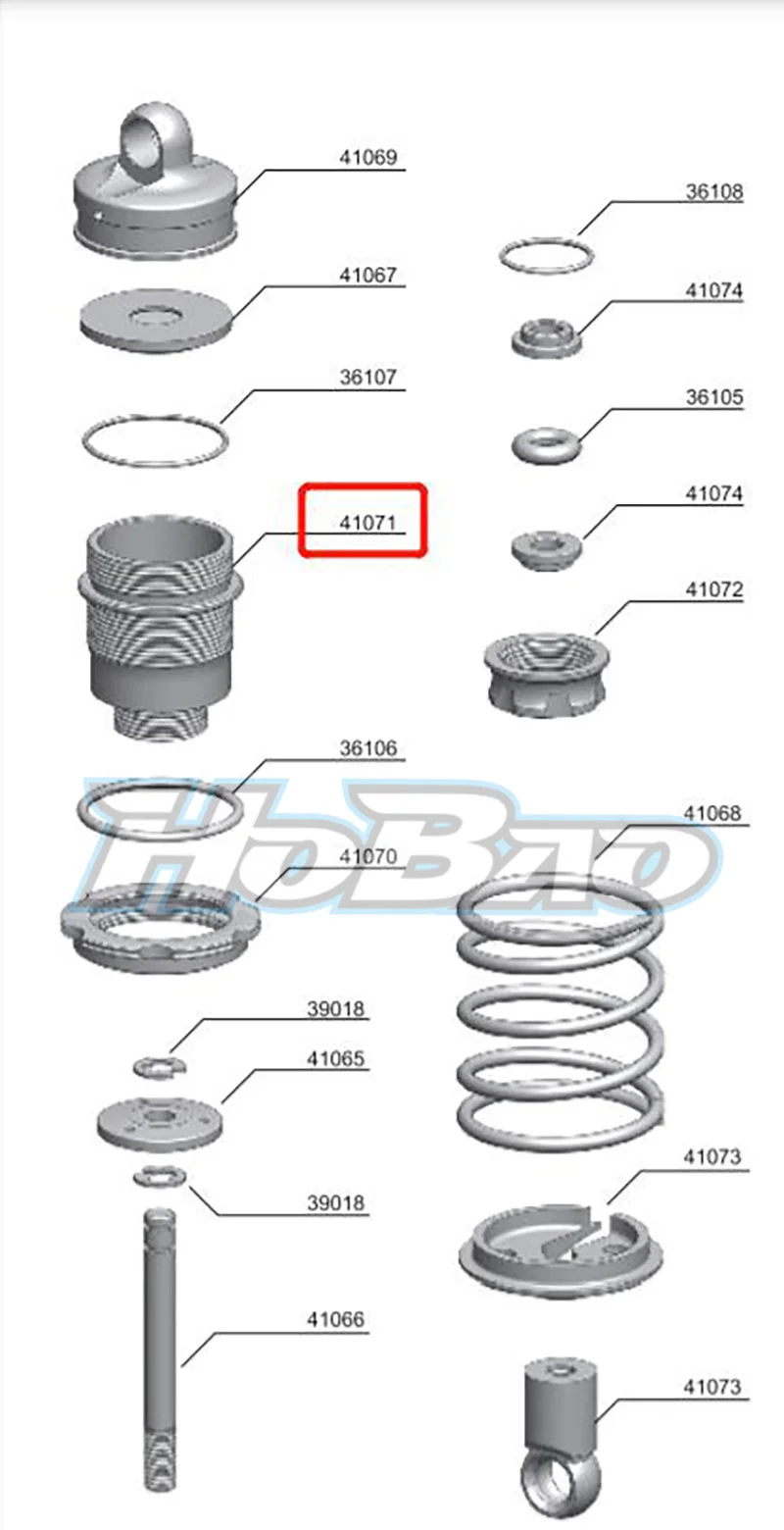 

Original OFNA/HOBAO RACING 41071 CNC ALUM SHOCK BODY For HYPER 1/10 H4E Competition Touring Car