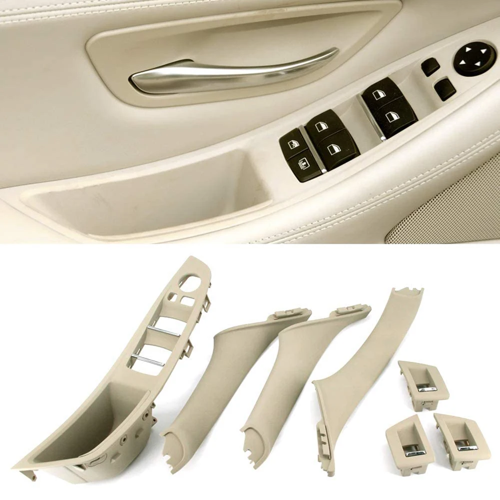 

Window Switch Armrest Panel Inner Door Pull Handle Trim Cover Kits Replacement for Auto M8617