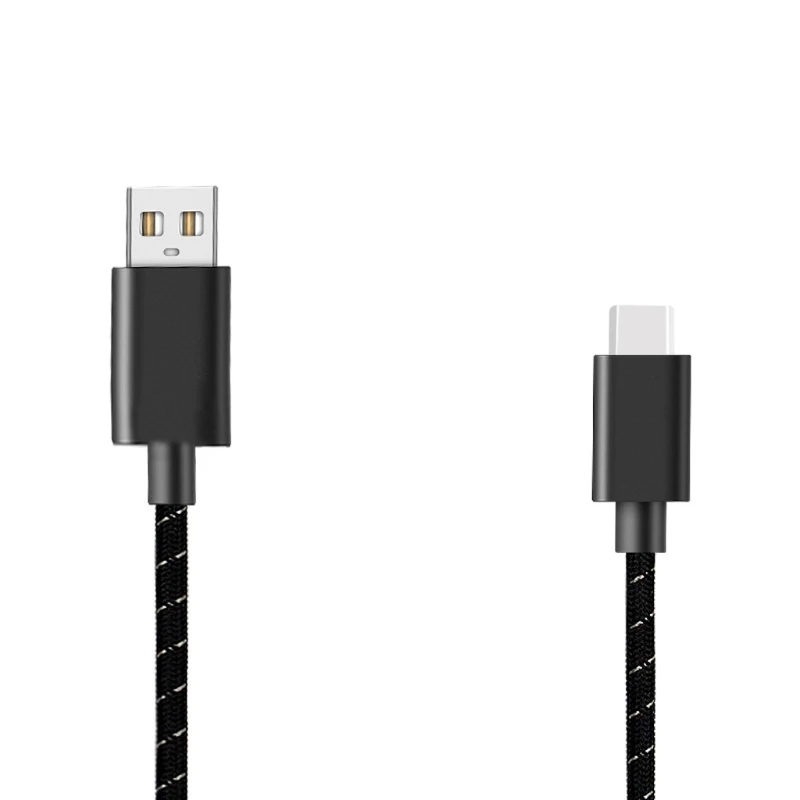 

Universal Nylon 264cm USB to Type C Data Cord Charging Cable for PS5 Switch Gamepad Mobile Phone Cellphone Tablet PC H9EB