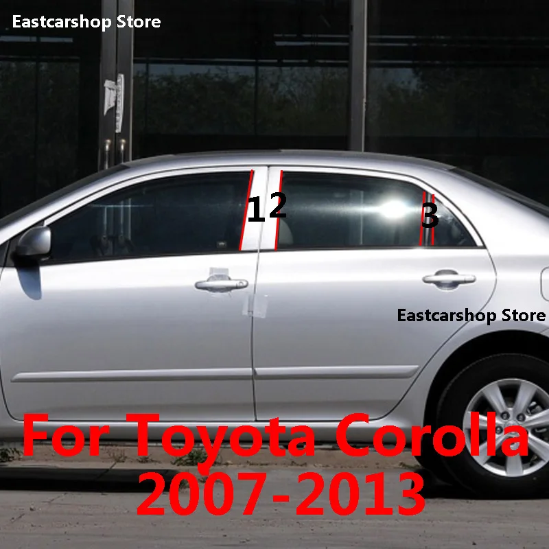 Для Toyota Corolla 2013 2012 автомобиля средняя Колонка ПК отделка окна B C наклейка на