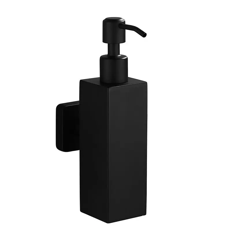 

Liquid Soap Dispenser Hand Kitchen Sink Soap Container 304 Stainless Steel Black Bathroom Shampoo Holder Wall Mounted Bottle
