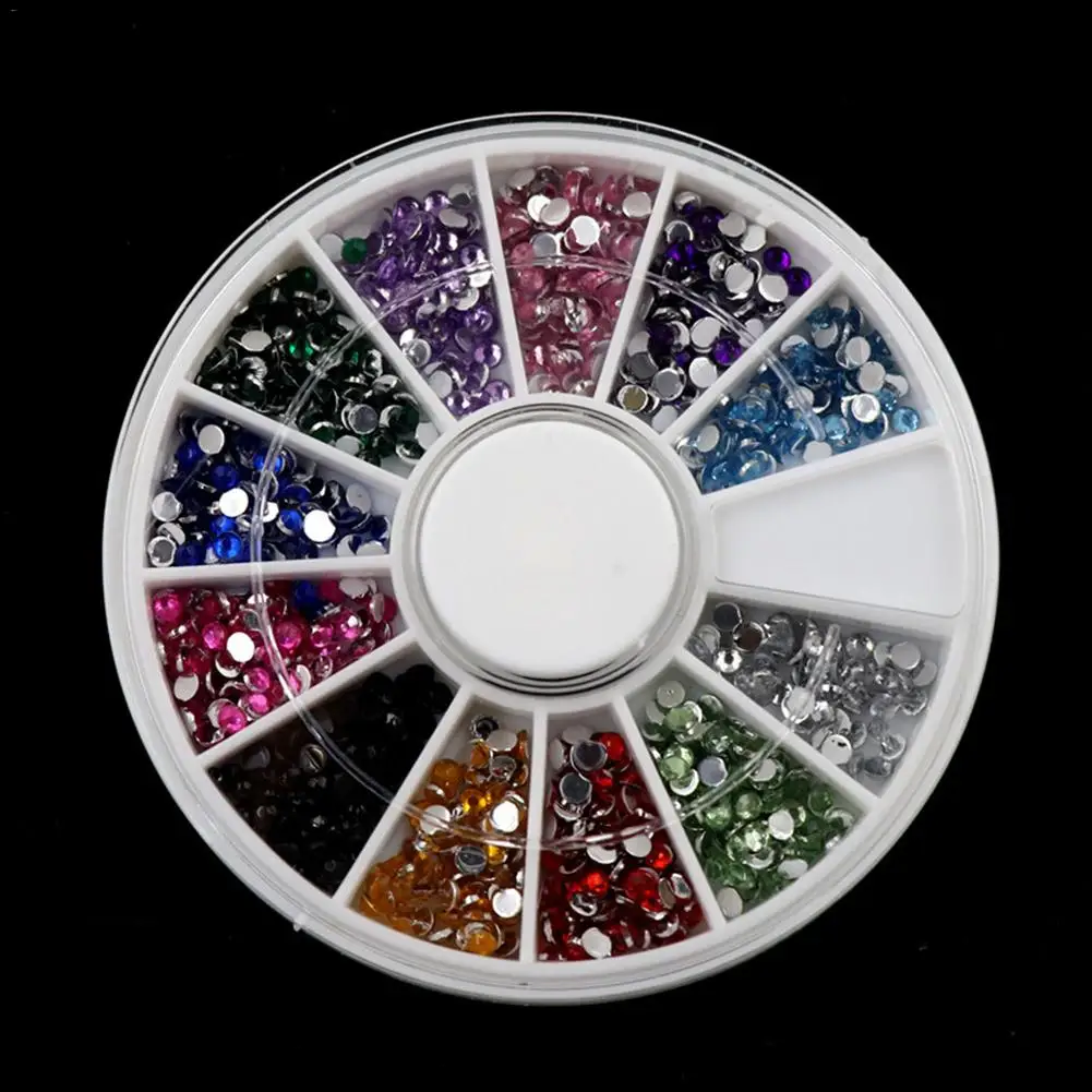 Набор для дизайна ногтей 30 полосовая лента 4 шт. рулонная коробка 12 цветов стразы 5