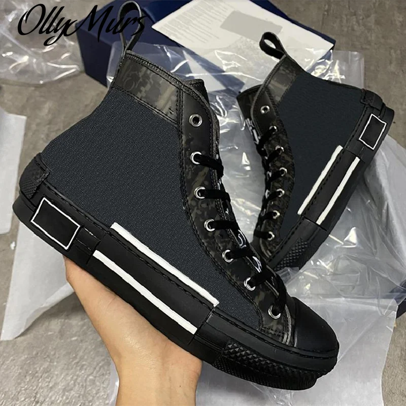 

ollymurs 2021 High Quality Casual Men's Shoes high Upper Fashion Sneakers ladies Classics High Top Sneakers Unisex