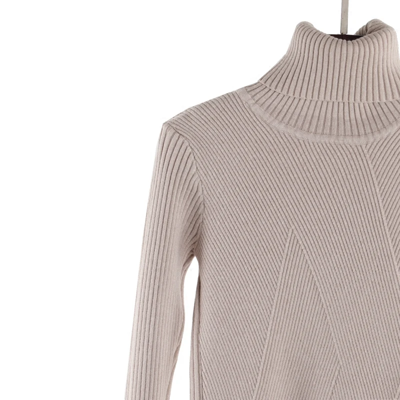 

Autumn Winter Women Sweater Pullovers 2020 Chic Thick Long Sleeve Turtleneck Warm Sweater Female Knit Jumpers Basic Top SW1544
