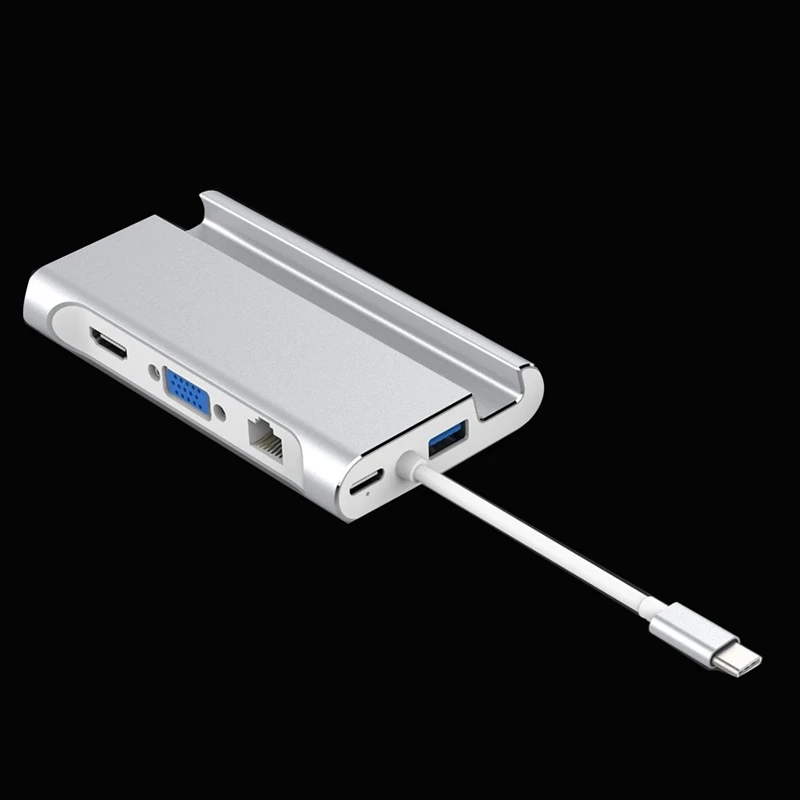 USB C док-станция для ноутбука 3 0 HDMI VGA RJ45 PD концентратор Pro HP DELL поверхность Lenovo Samsung