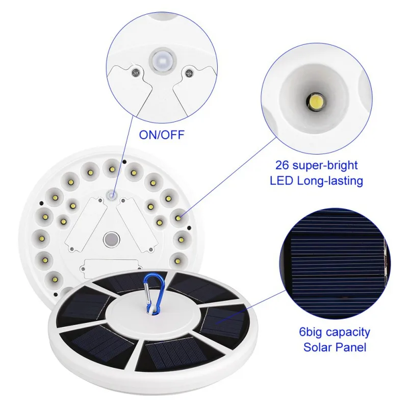 

Outdoor LED Solar Flag Pole Light Energy-Saving Down Light Waterproof With Auto-Active Function Can Be Used In Camping Garden