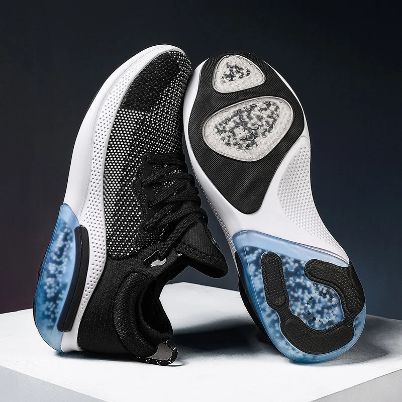 

2020 new men's shoes flying woven sports running shoes men's tide mesh full palm particle shock absorption shoes sneakers men