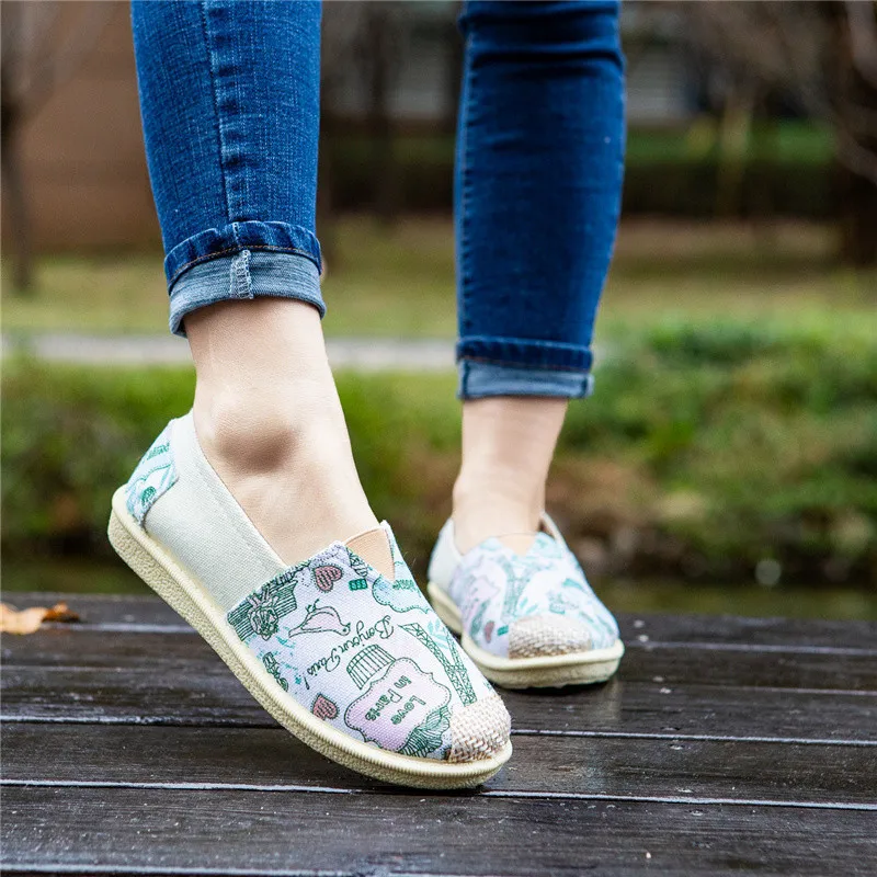 2021 Spring and Autumn New Fisherman Shoes Women's Flat Old Beijing Cloth Shoes Soft Bottom Slip on Pumps Women's