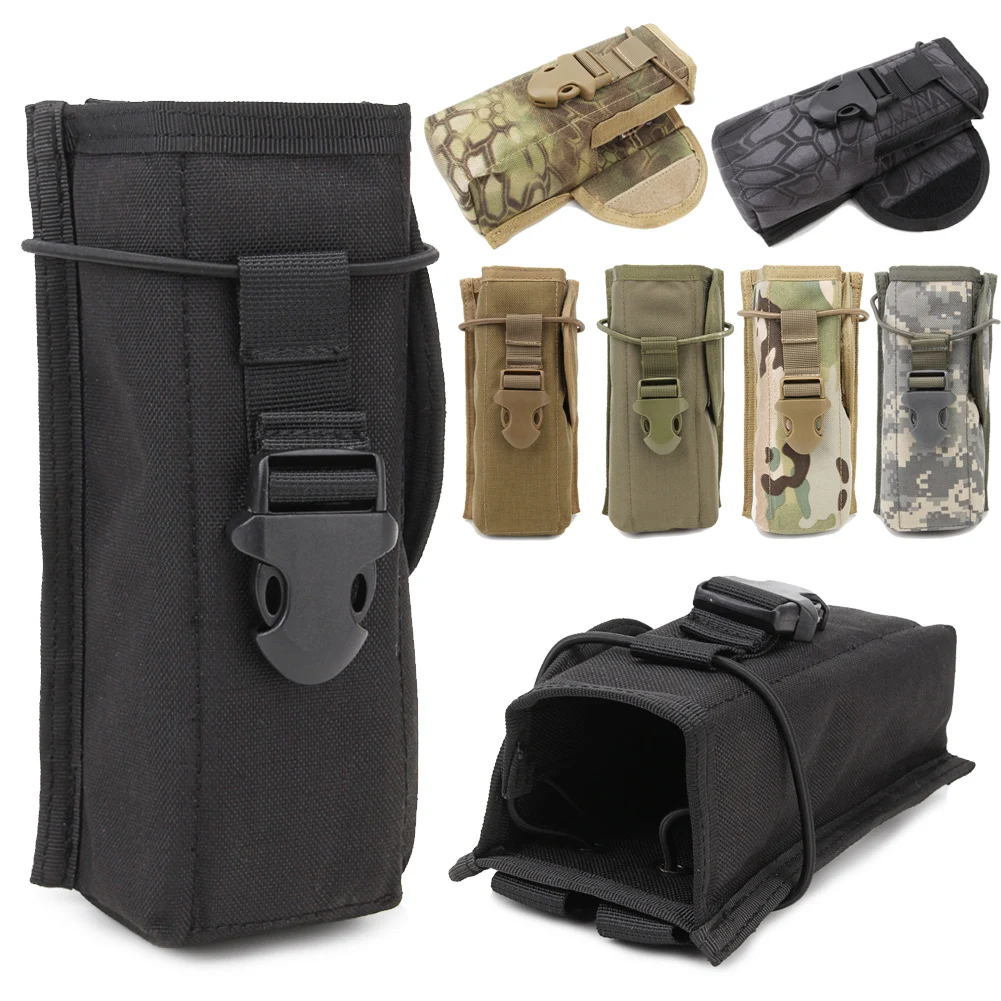 Tactical Universal Radio Holster Pouch Holder Case Bag Molle Adjustable Military Walkie Talkie Holder For Tactical Vest Backpack
