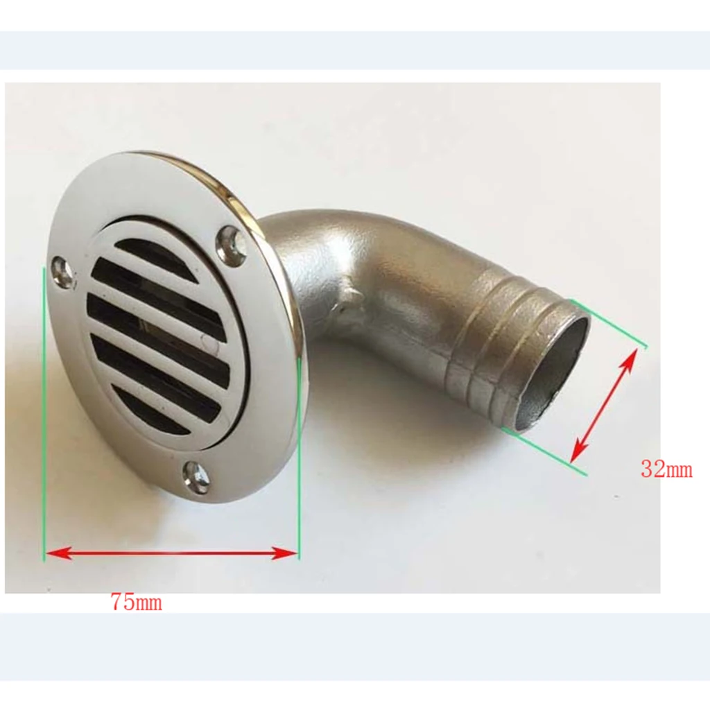 32 мм сливная лодка 90 градусов зеркальная морская палуба/Слив из нержавеющей