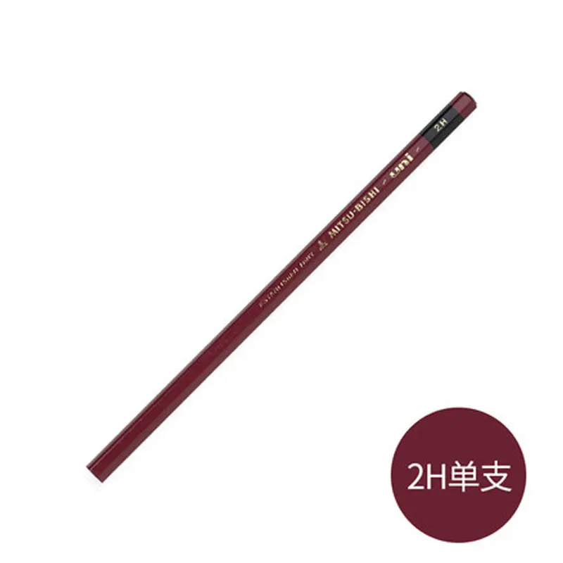 2H 1PCS Uni 1887 Улучшенный деревянный карандаш для проверки твердости карандаш для рисования HI-UNI 1 шт - Цвет: 2H 1PCS